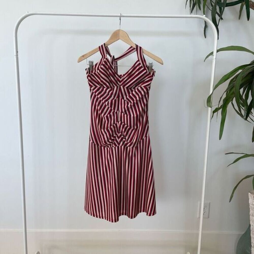 Vintage Betsey Johnson Striped Dress Black 90’s Tag